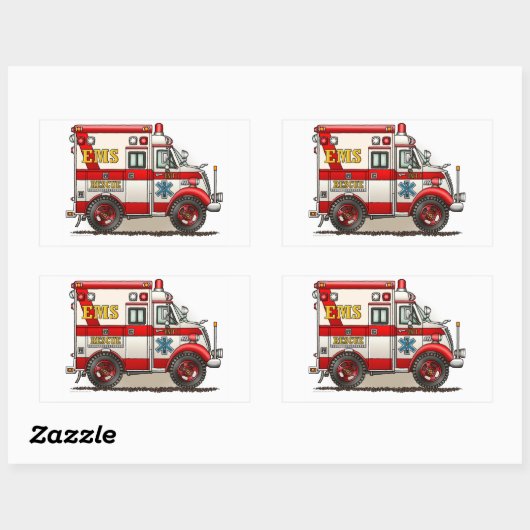 Box Truck Ambulance Sticker (Vel)