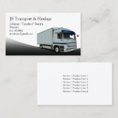 Box Truck Haulage Zwart Visitekaartje (Voorkant / Achterkant)