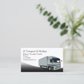 Box Truck Haulage Zwart Visitekaartje (Staand voorkant)