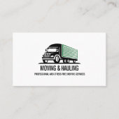 BOX TRUCK MOVING AND HAULING PROFESSIONAL GREEN VISITEKAARTJE (Voorkant)