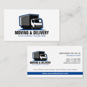 Box Truck Moving & Delivery & Junk Haul Service Bu Visitekaartje