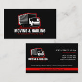 Box Truck Moving & Delivery Service Company Visitekaartje (Voorkant / Achterkant)
