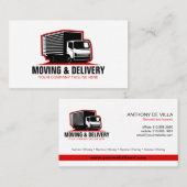 Box Truck Moving & Delivery Service Haul Company Visitekaartje (Voorkant / Achterkant)