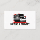 Box Truck Moving & Delivery Service Haul Company Visitekaartje (Voorkant)