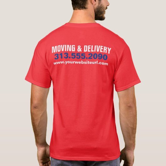 Box Truck Moving Hauling Delivery Service Company T-shirt (Achterkant)