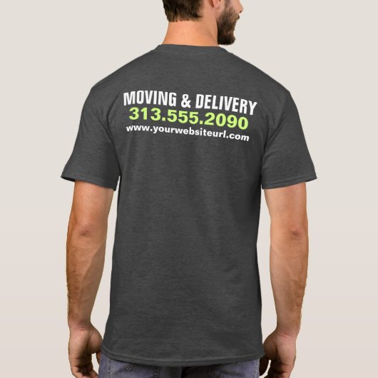 Box Truck Moving Hauling Delivery Service Company T-shirt (Achterkant)