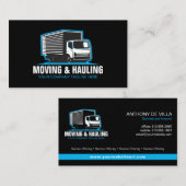 Box Truck Moving Hauling Delivery Service Company Visitekaartje (Voorkant / Achterkant)