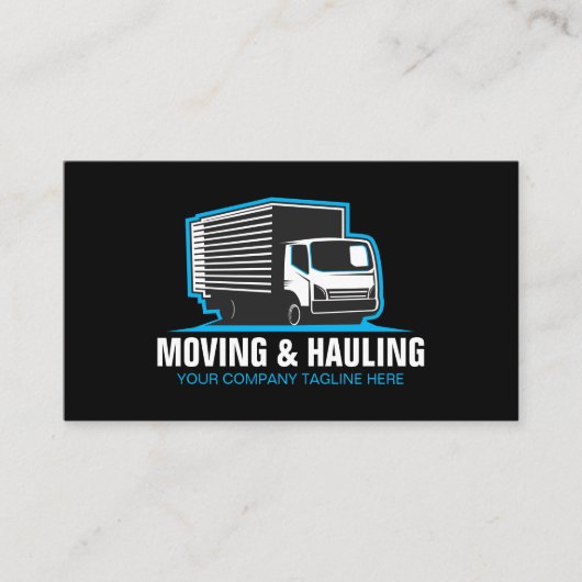 Box Truck Moving Hauling Delivery Service Company Visitekaartje (Voorkant)