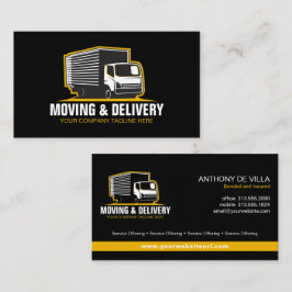 Box Truck Moving Hauling Delivery Service Company Visitekaartje