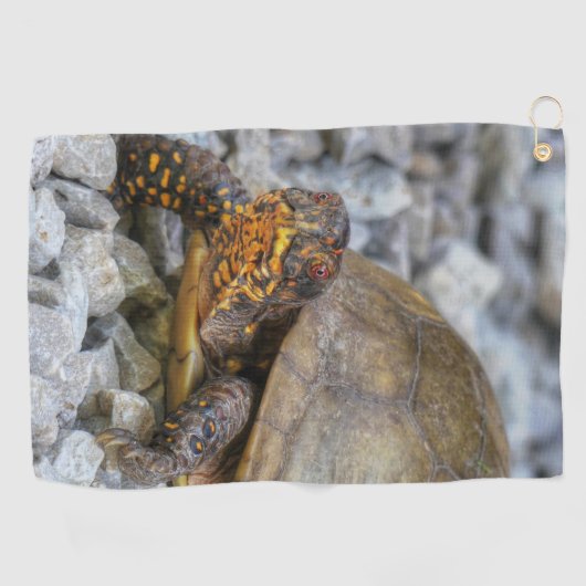 Box Turtle Golfhanddoek (Horizontaal)