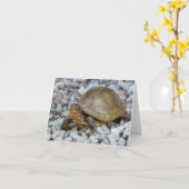 Box Turtle Kaart (Gele Bloem)