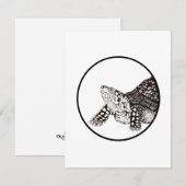 Box Turtle Note Card Notitiekaartje (Voorkant / Achterkant)