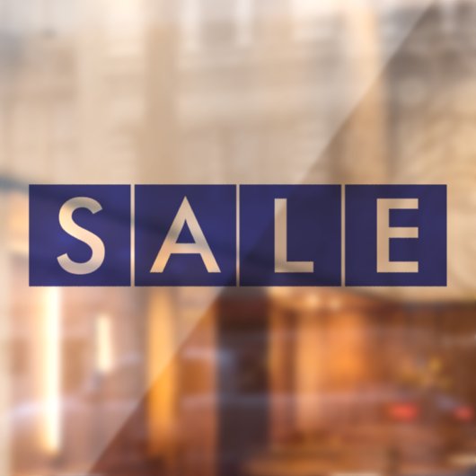 Box Verkoop Blauw Raamsticker (Vel 2)