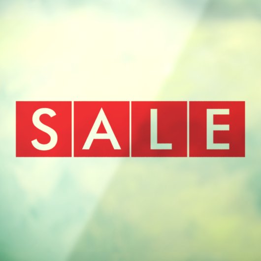 Box Verkoop Rood Raamsticker (Vel 3)