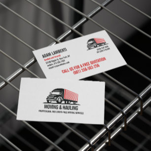 BOX VRACHTWAGEN VERPLAATSEN EN TRANSPORTEREN PROFE VISITEKAARTJE