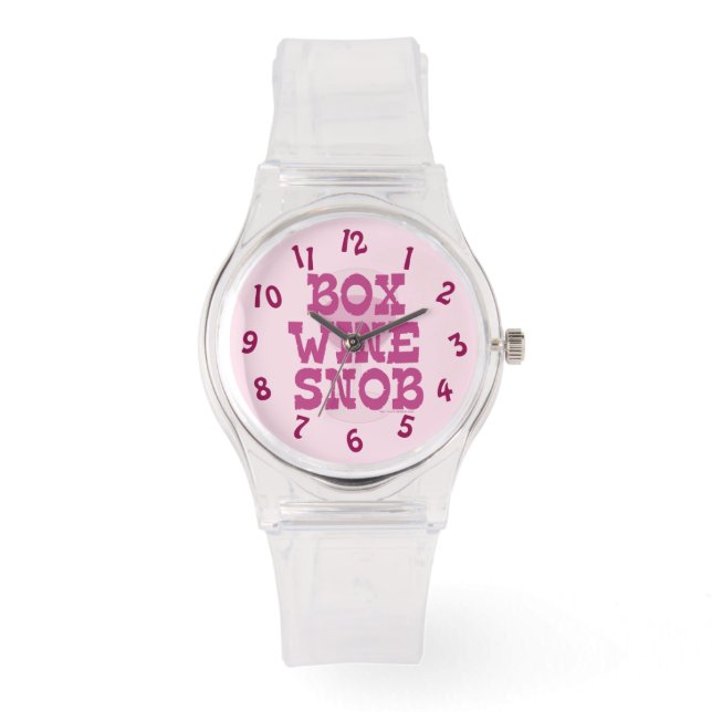 Box Wine Snob Horloge (Voorkant)