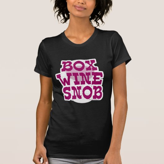 Box Wine Snob T-shirt (Voorkant)