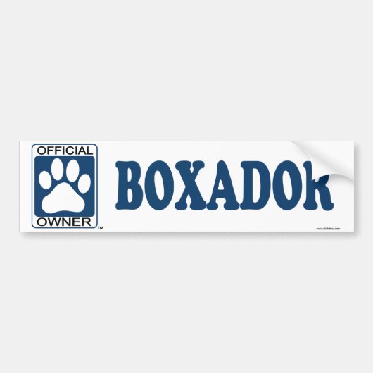 Boxador Blue Bumpersticker (Voorkant)
