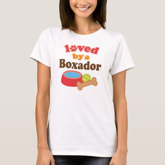 Boxador hondenliefhebber-vrouwtje T-shirt voor hui (Voorkant)