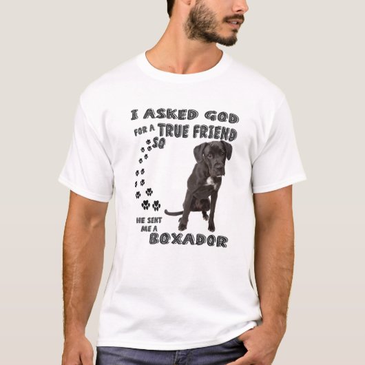 Boxador Quote mam, Boxerlab Pap Costume, Boxer Lab T-shirt (Voorkant)