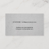 Boxbus zwarte en rode handschoenen visitekaartje (Achterkant)