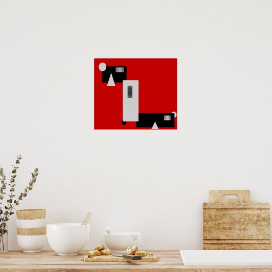 Boxcar Modern Art Poster Print (Keuken)