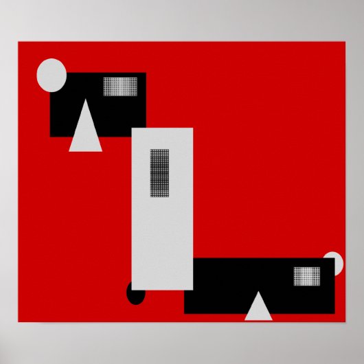 Boxcar Modern Art Poster Print (Voorkant)