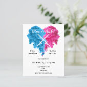 Boxe gender onthult feestuitnodigingen (Staand voorkant)