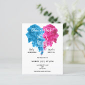 Boxe gender onthult feestuitnodigingen (Staand voorkant)