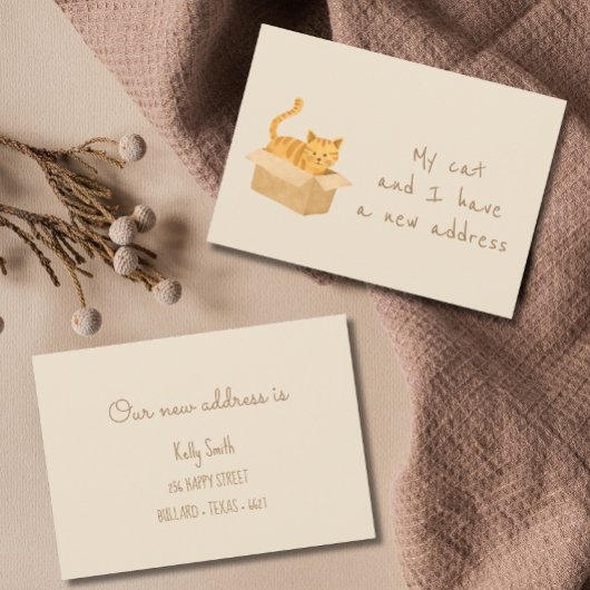 Boxed & begrensde kat verplaatsen aankondiging