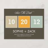 Boxed Calendar Save the Date Briefkaart (grijs) (Voorkant)