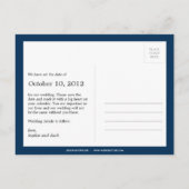 Boxed Calendar Save the Date Briefkaart (marinebla (Achterkant)