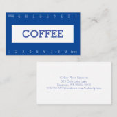 Boxed Double Number Loyalty Coffee Punch Card (Voorkant / Achterkant)