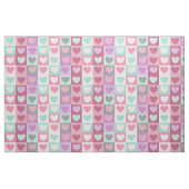 Boxed Hearts Pattern Aqua/Roze ID629 Stof (Fat Quarter)