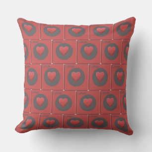 Boxed Love in Red Outdoor Pillow Buitenkussen