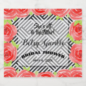 Boxed Stripes & Rozen Derby Mousserende Wijnlabels Sparkling Wijnetiket (Enkel label)