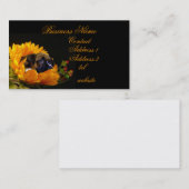 Boxeerpup in visitekaartje met zonnebloemen (Voorkant / Achterkant)