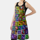 Boxen en Stippen Allover Print Schort (Insitu)