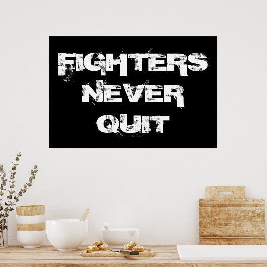 Boxen in de Inspirerend boksdel Poster (Keuken)