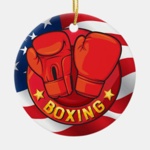 Boxen USA-versiering Keramisch Ornament