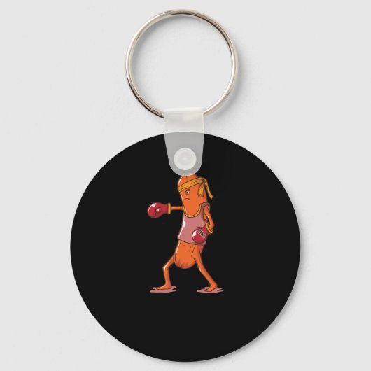 boxende Wurst kämpft in der MMA Sleutelhanger (Voorkant)