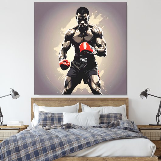 Boxer1 Canvas Afdruk (Insitu (Slaapkamer))
