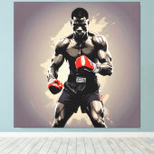 Boxer1 Canvas Afdruk (Insitu (Houten vloer))