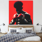 Boxer2 Canvas Afdruk (Insitu (Slaapkamer))