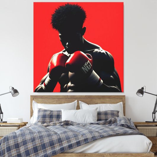 Boxer2 Canvas Afdruk (Insitu (Slaapkamer))