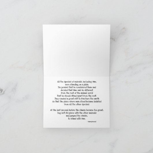 Boxer 3waterverf zoete hond en man verbinding kaart (Binnen)