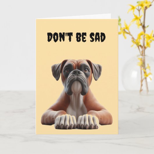 Boxer 40th Birthday Kaart (Gele Bloem)