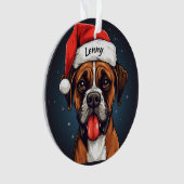 Boxer aangepaste kerst ornament (voorkant)