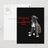 Boxer: Afbeelding van onvoorwaardelijke liefde Briefkaart (Voorkant / Achterkant)