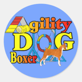Boxer Agility Ronde Sticker